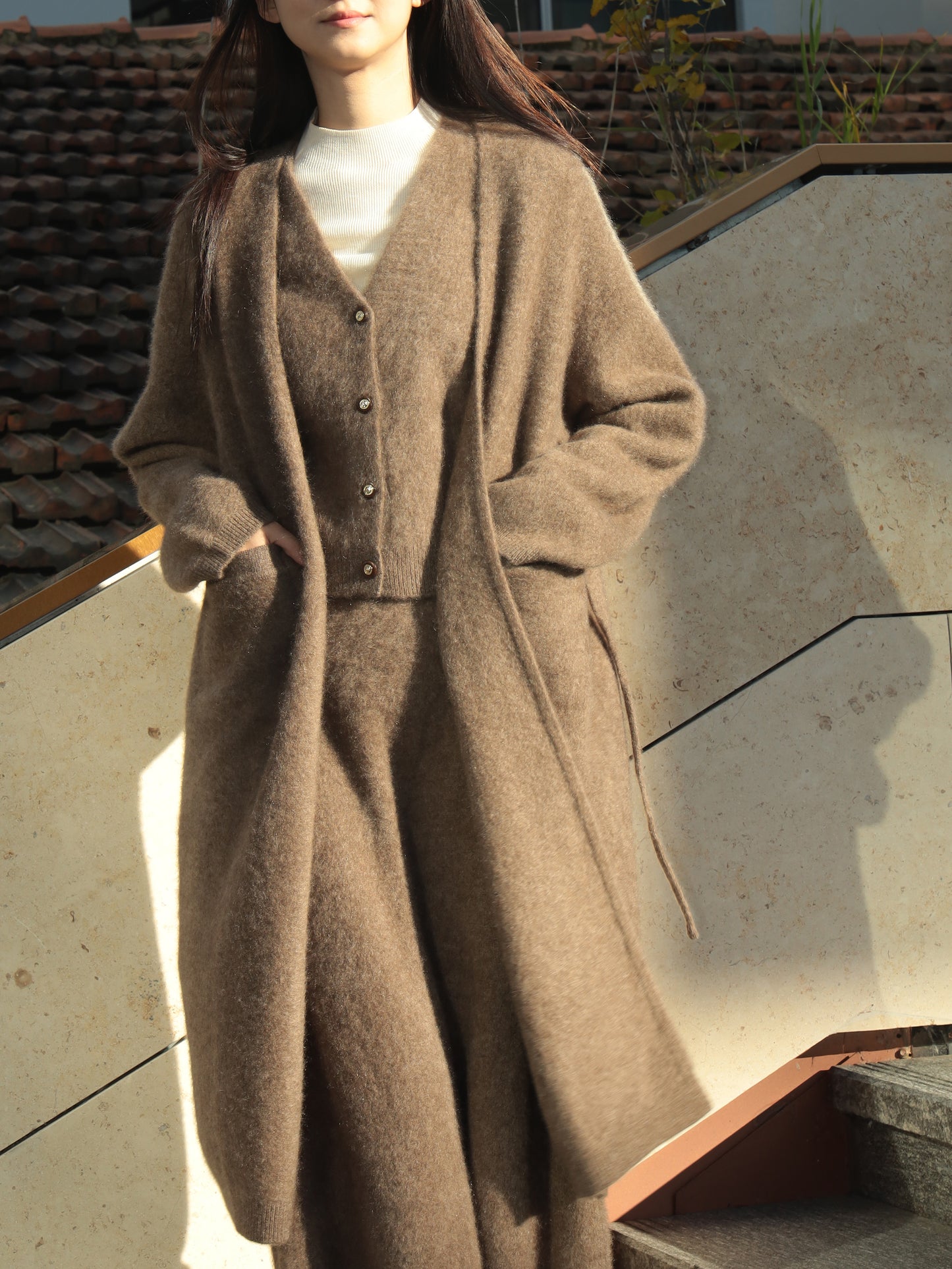 ヤク極暖セット|チョッキ＆ロングコート＆スカート