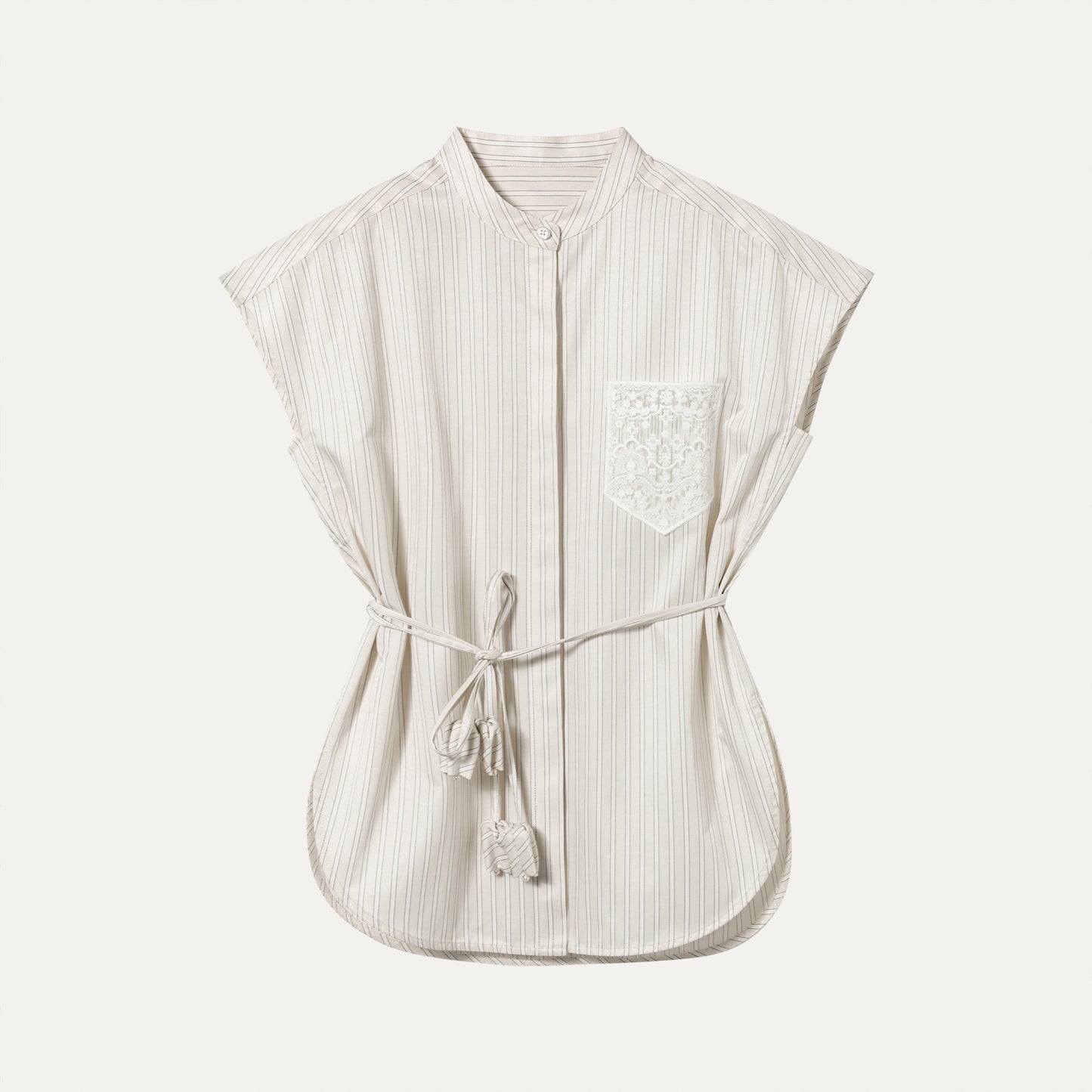 ストライプノースリーブシャツ