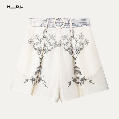 ボヘミアンプリントブラウス＆ショートパンツセット