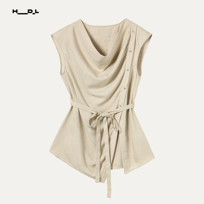 ドレープトップ＆ワイドパンツ セットアップ