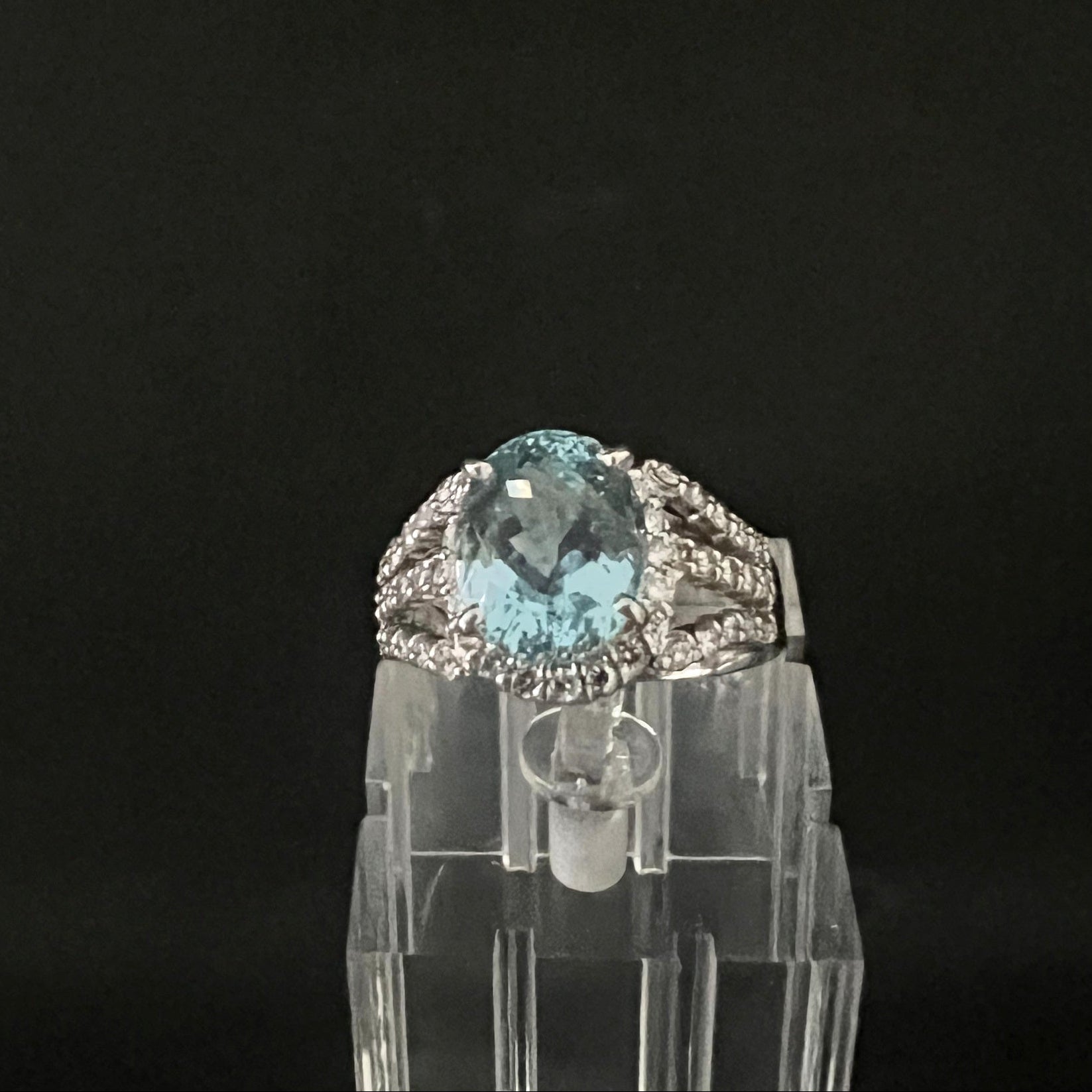 パライバトルマリン 3.8ct ダイヤモンド Pt900 リング