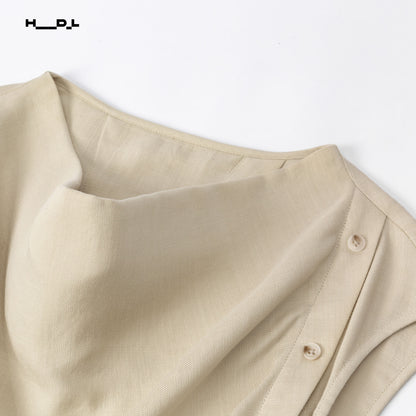 ドレープトップ＆ワイドパンツ セットアップ