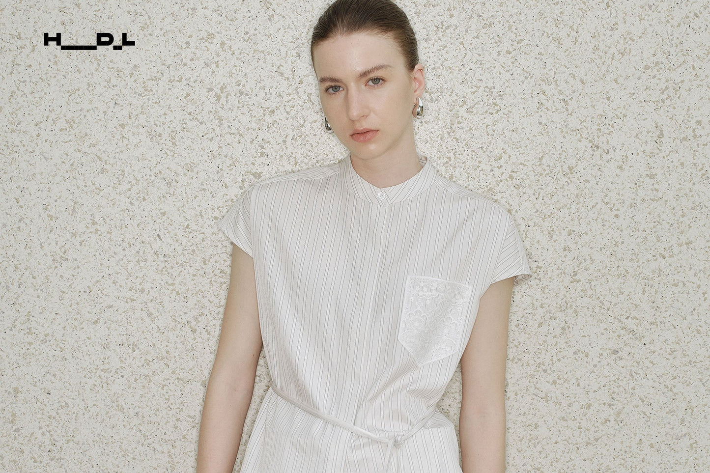 ストライプノースリーブシャツ