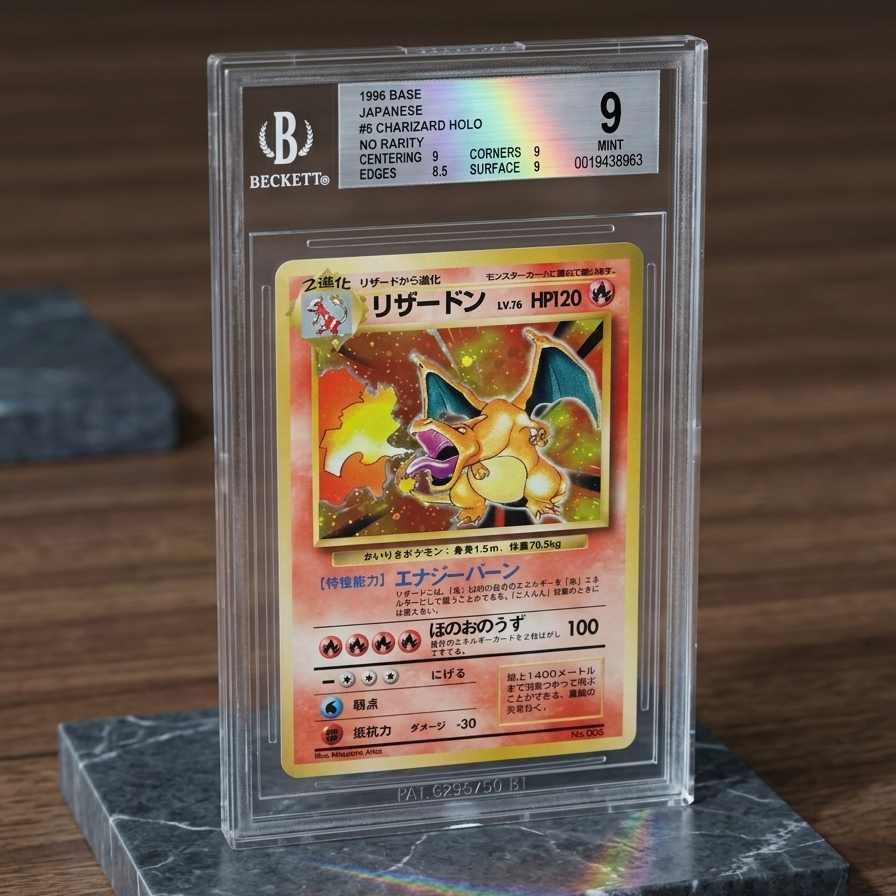 【BGS9】リザードン 初版 マークなし (1996 Base Set / No Rarity)