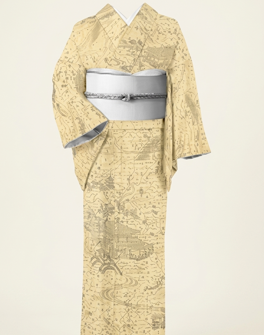 【本場大島紬】古地図文様