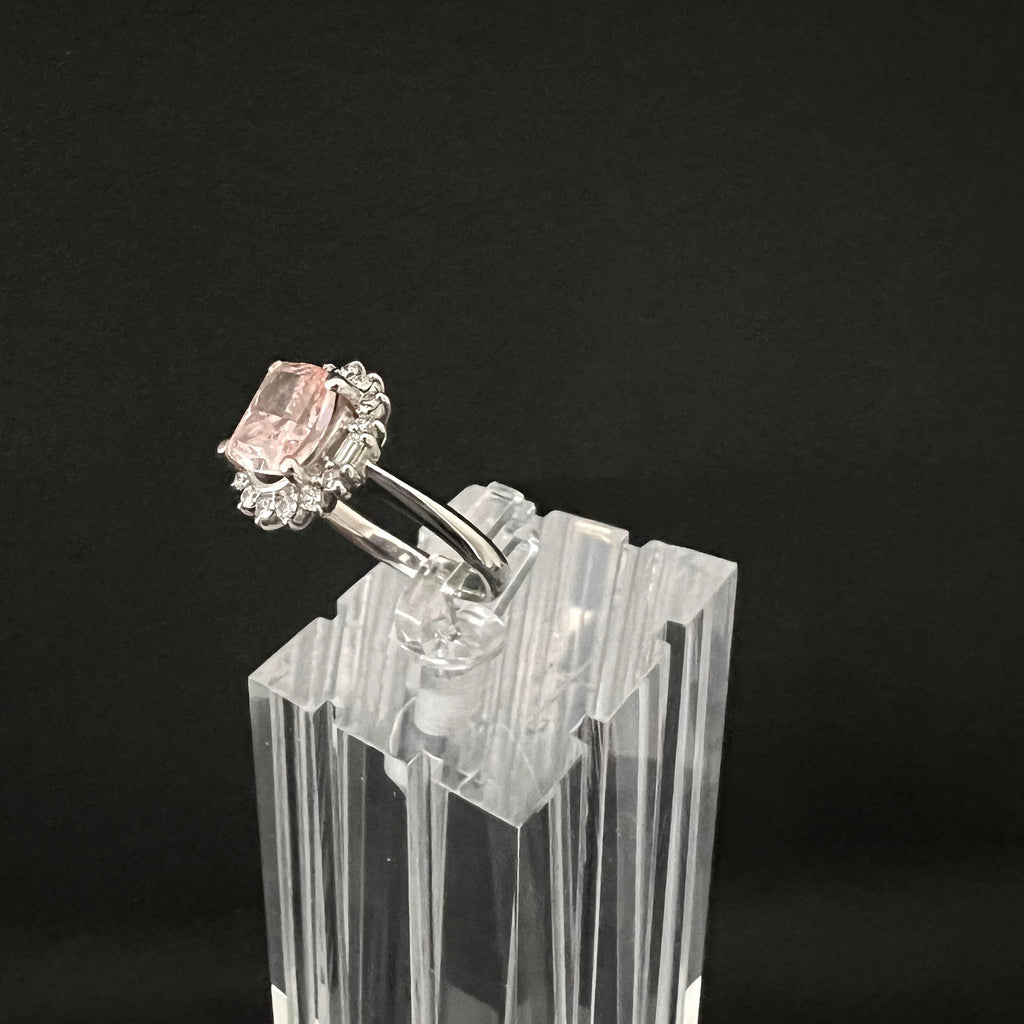 Pink ダイヤモンド D2.06 FIP-VS1 D0.99 PT900 リング 5.8g